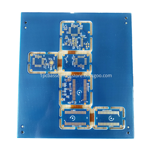 Blue Solder Mask 6layers Rigid Flex PCB Board
